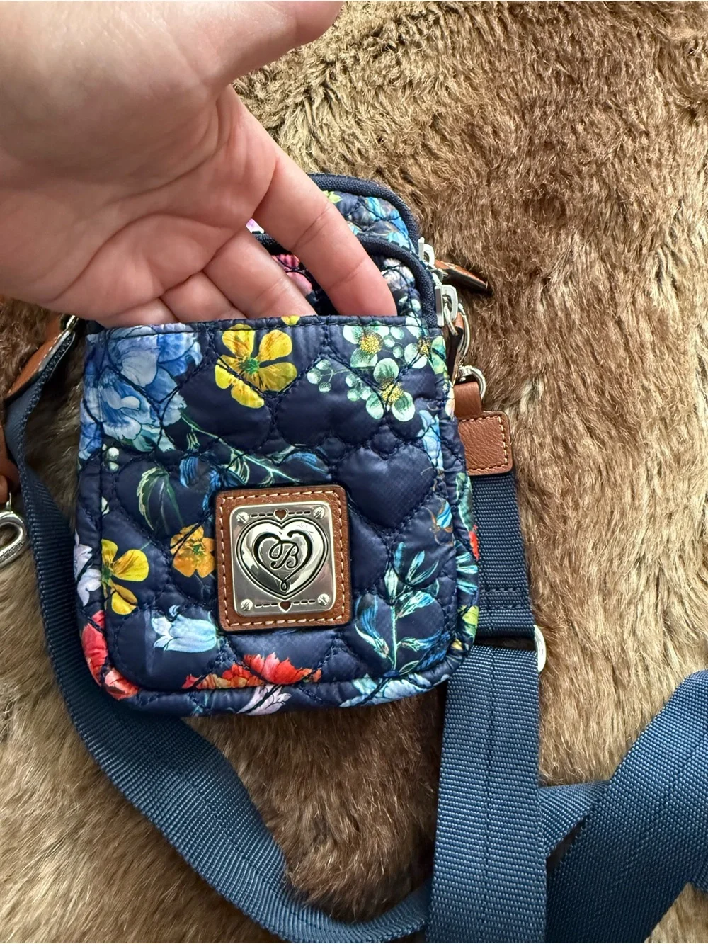 Brighton Kora Mini Utility Floral Crossbody Bag